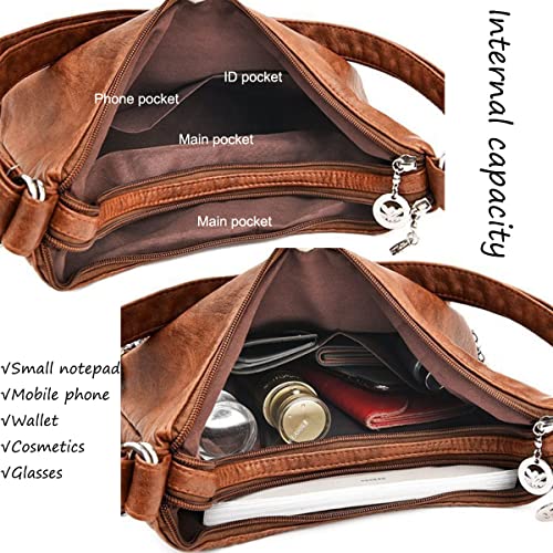 Image of Convertible Backpack Purse for Women PU Leahter Handbag Fashion Hobo Multiple Pockets Tote Satchel Shoulder Bag