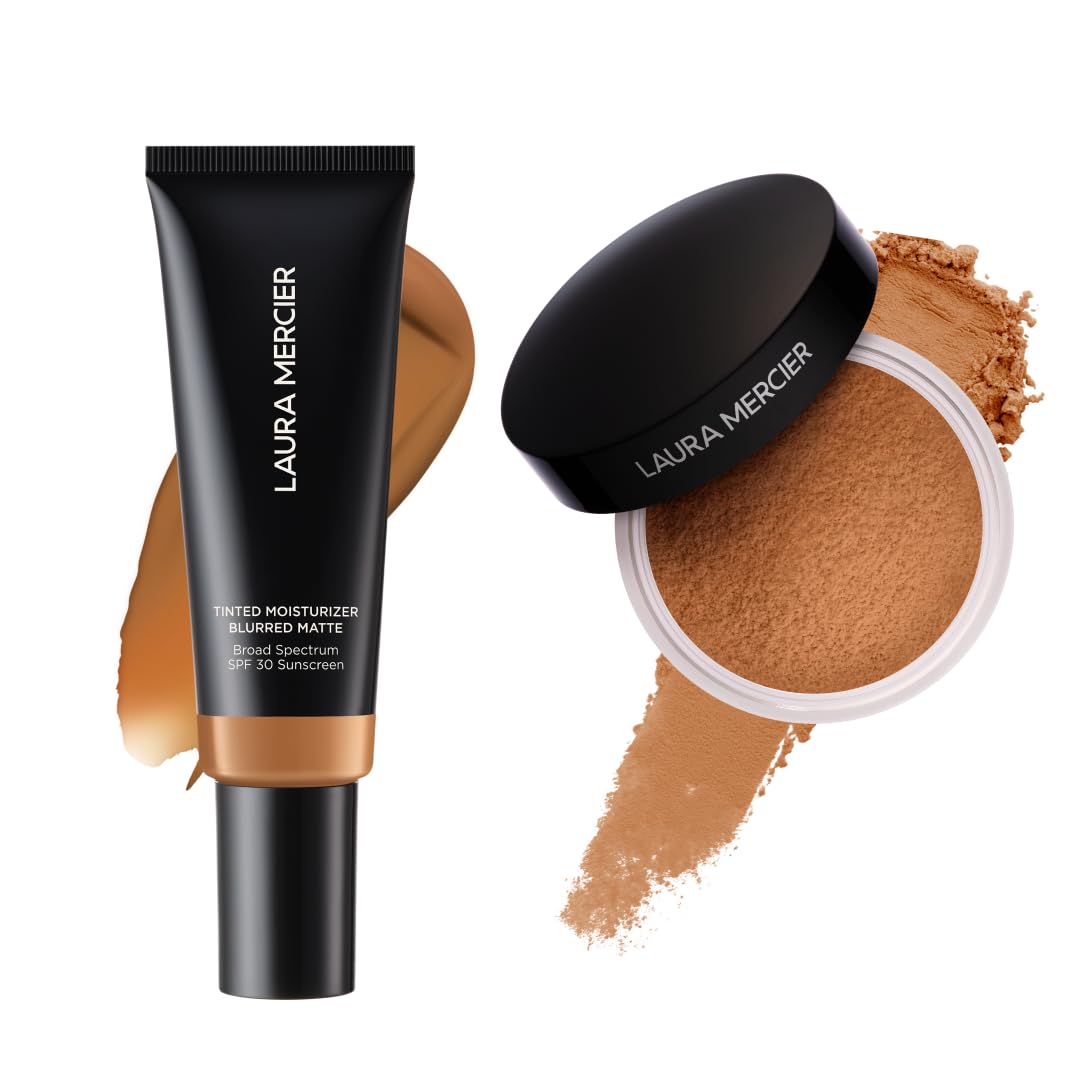 Laura Mercier Tinted Moisturizer Blurred Matte with SPF 30 24HR Shine Control Shade 5N Clay and Translucent Loose