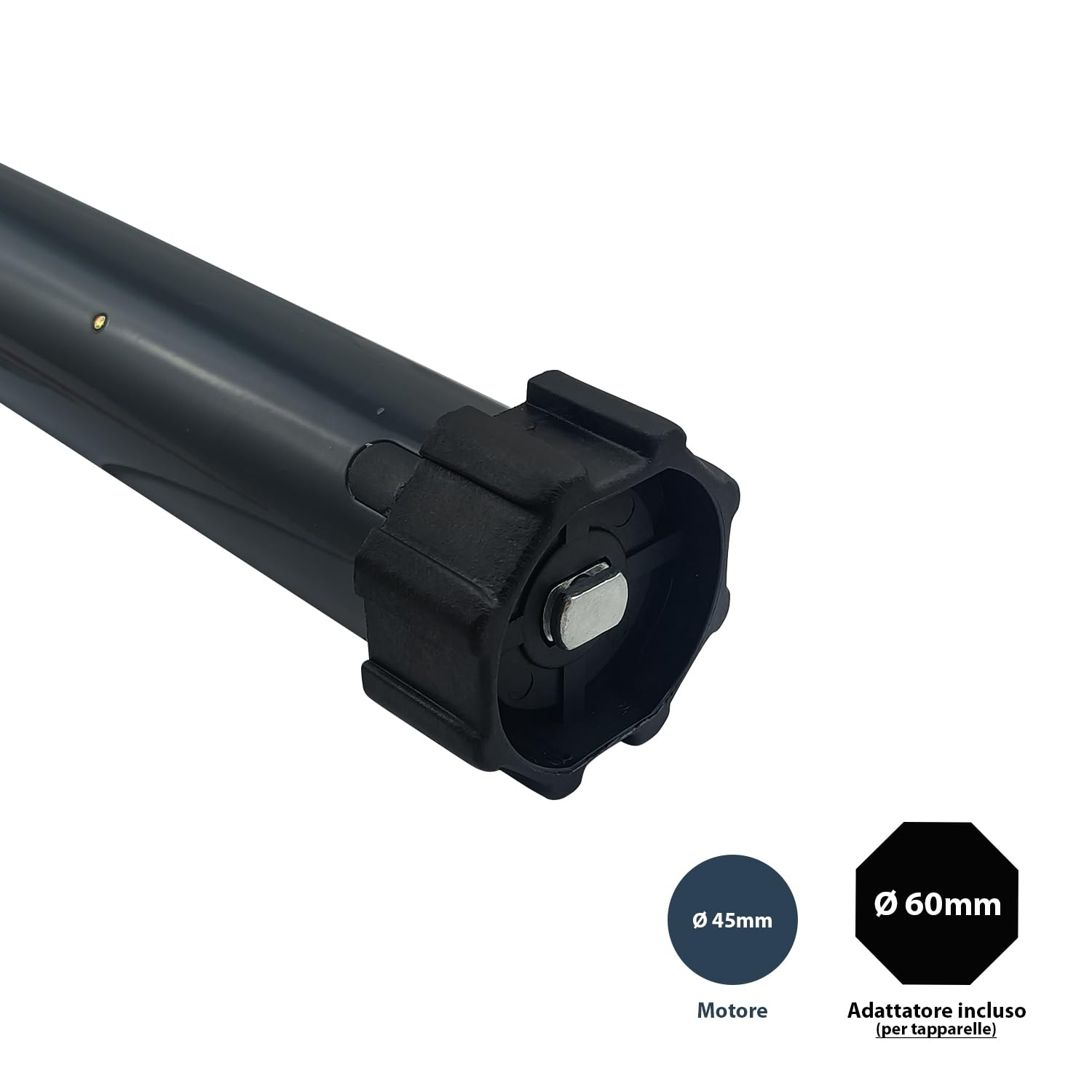 Motore per tapparelle e tende da sole MT50 100kg 50Nm InDeM finecorsa meccanici
