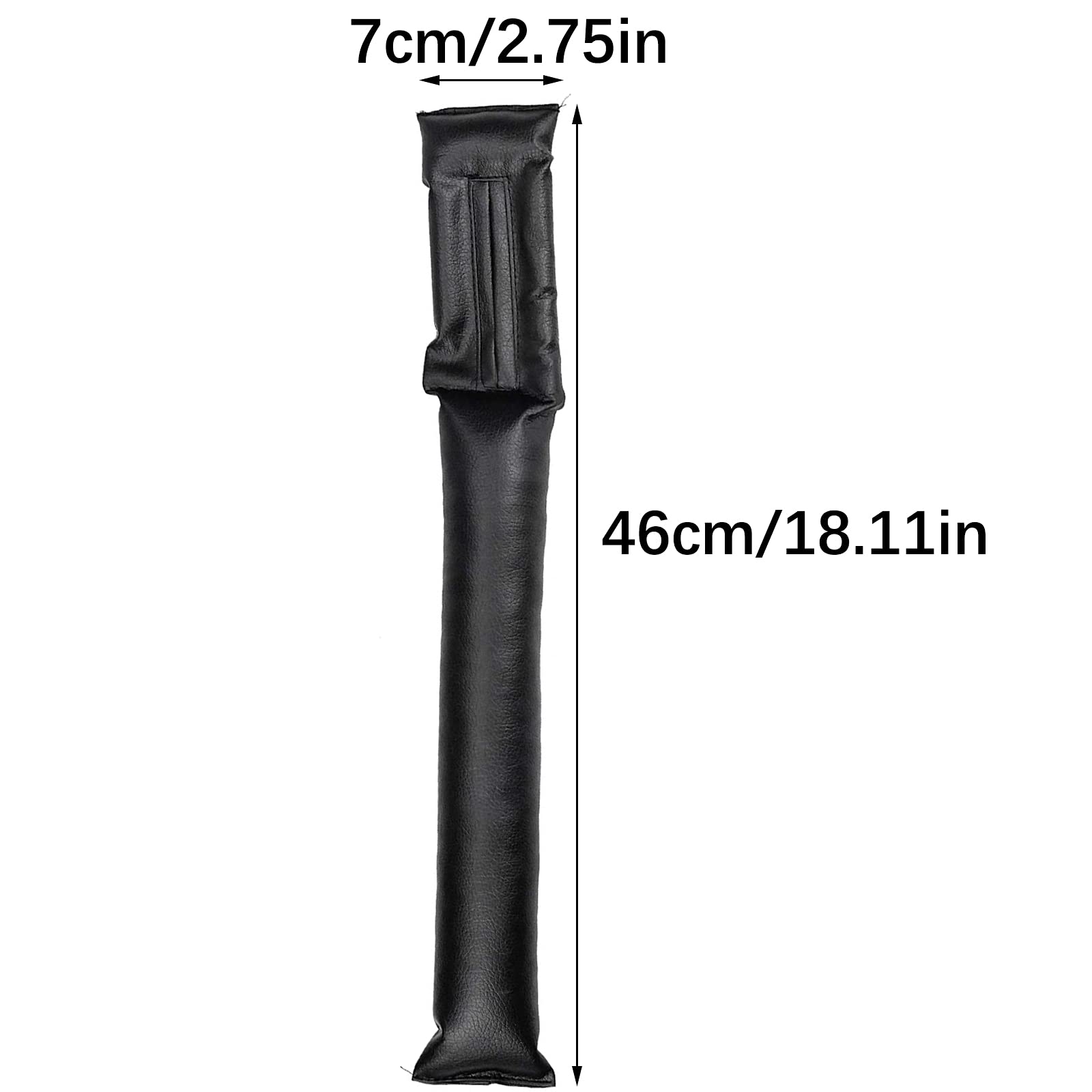 2 Piezas Tapón de Espacio de Asiento de Coche, Tapón de Cuero para Asiento de Automóvil, Adecuado para Cojines de Asientos de Automóvil para Evitar que Pequeños Elementos Caigan en el Espacio(Negro)