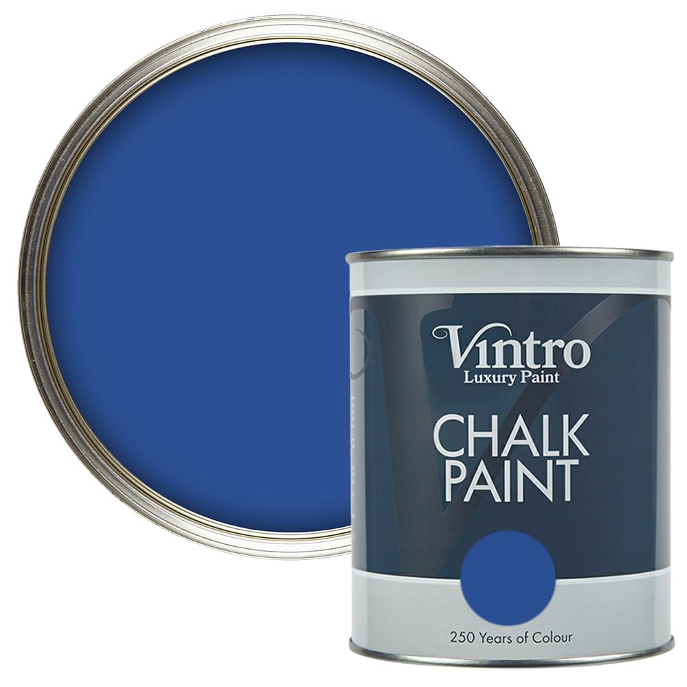 Vintro Cobalt Blue Chalk Paint/furniture Paint Matt Finish 1 Litre (Cobalt) from B&Q