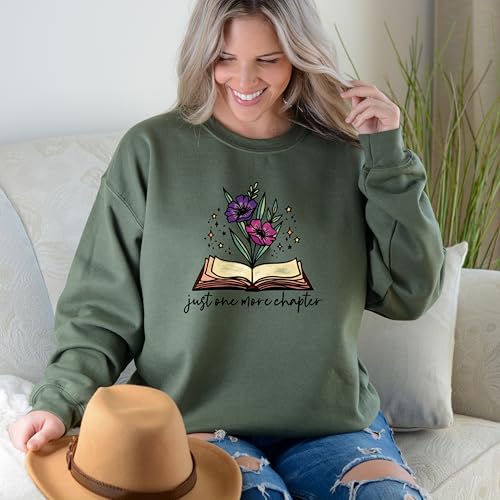 One More Chapter Sweatshirt, Book Lover Crewneck, Book Nerd Gift, Librarian Shirt, Read Shirt, Reading Tee, Readers Leaders3
