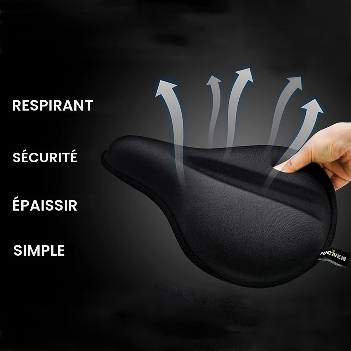 Housse De Selle Vélo En Gel – 27x25 Cm, Antidérapante, étanche, Pour VTT, Route, Spinning