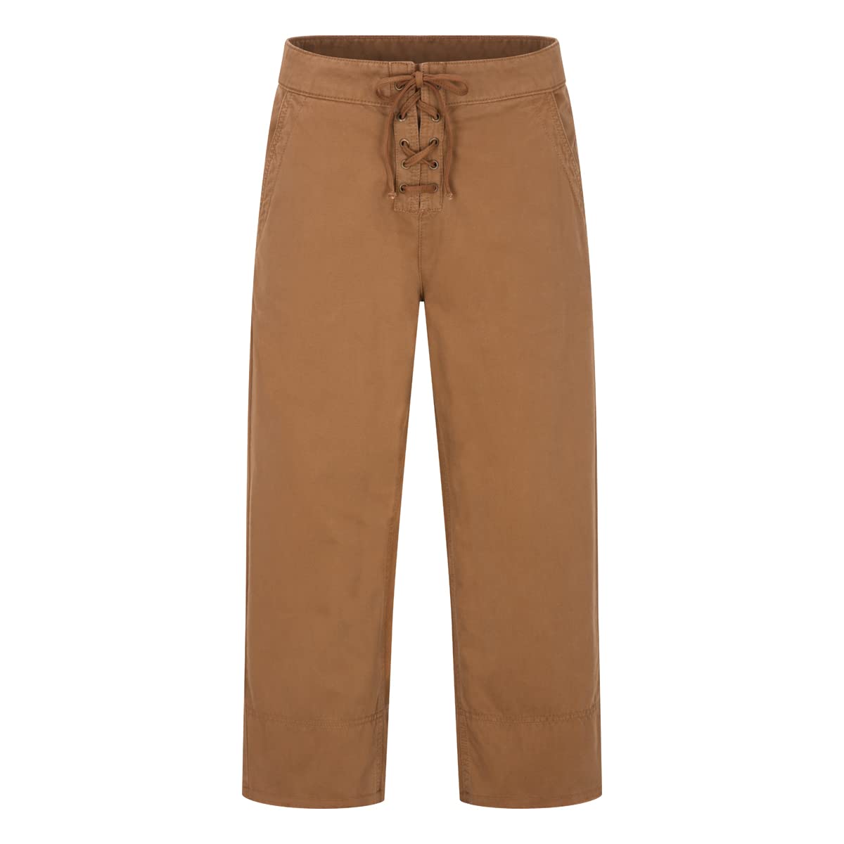 ChicWhisper Ladies Cropped Wide Leg Trousers Brown