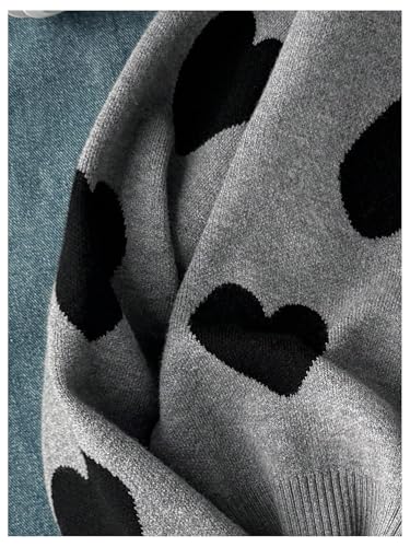Image of BEAUDRM Girl's Cute Bow Sweater Crew Neck Long Sleeve Drop Shoulder Loose Pullover Tops