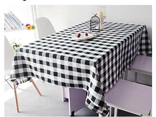Nappe ronde et rectangulaire en treillis teint pour table de salon et d'hôtel