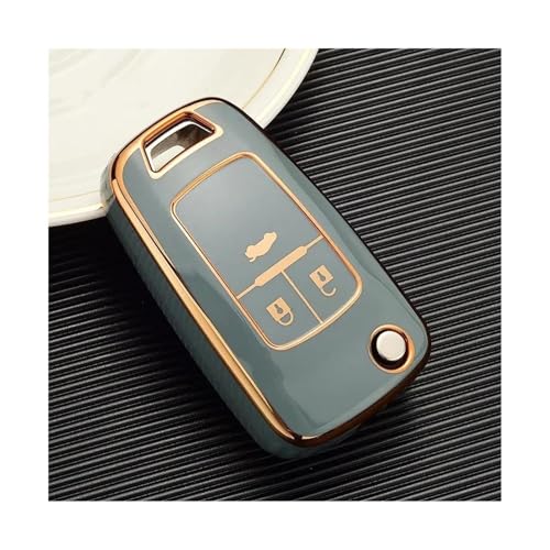 Coque de clé Opel Astra J en TPU plaqué gris brillant pour sublimer votre télécommande