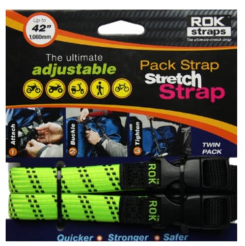 ROK Straps 12-42 Adjustable Loop Strap 2PK Hi-Vis Green-2-Pk