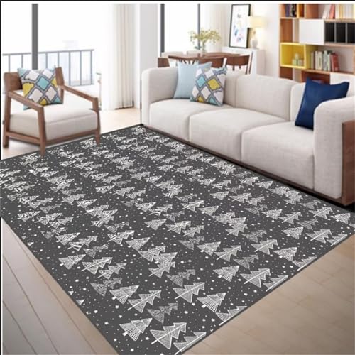 Tapis décoratif de chambre d'enfants gris anti-froid pour sol
