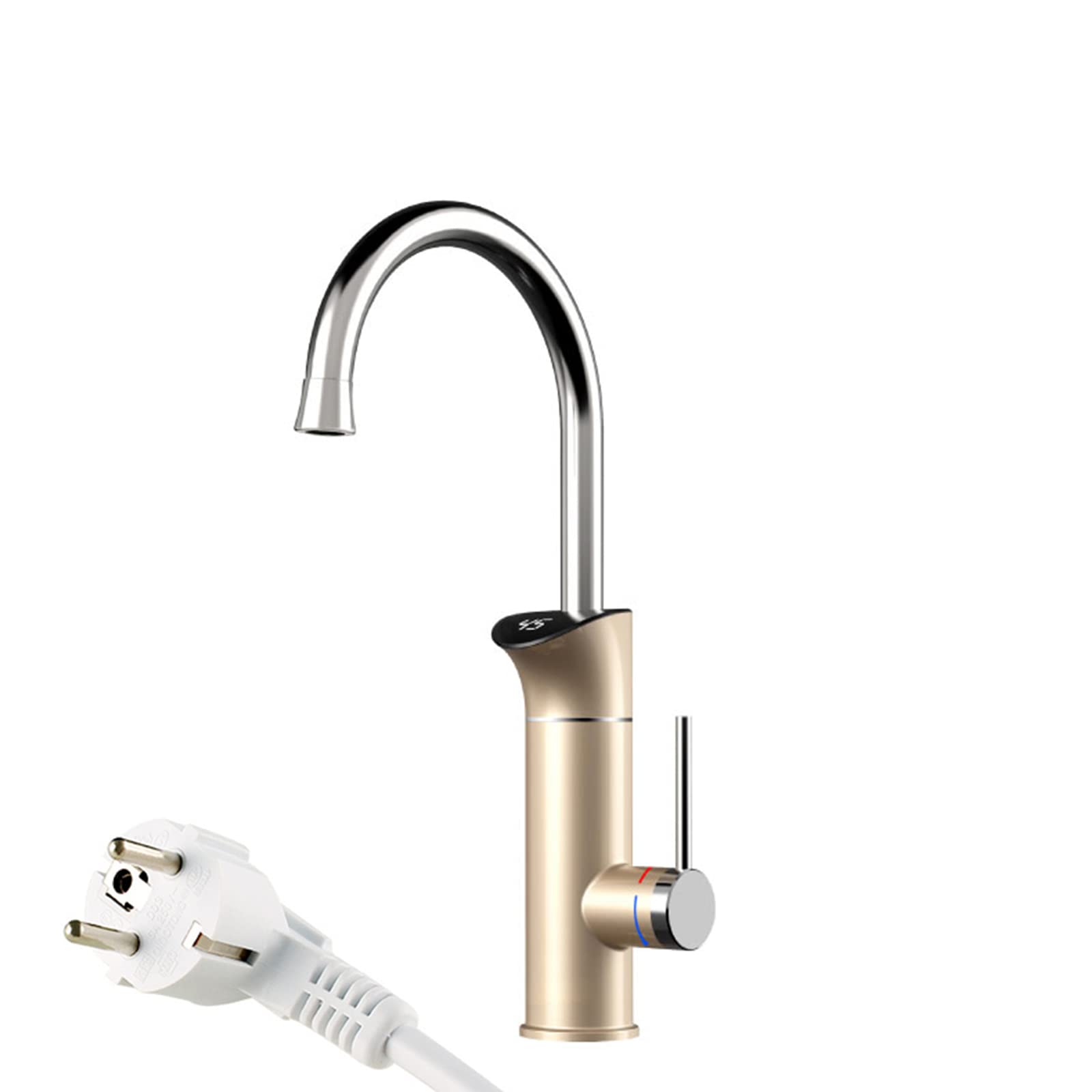 Rubinetto per lavello da Cucina, Rubinetto per scaldabagno Elettrico, Rubinetto per Acqua istantanea Senza Serbatoio, Rubinetto per Riscaldamento rapido, rubinetti da Cucina con Display Digitale