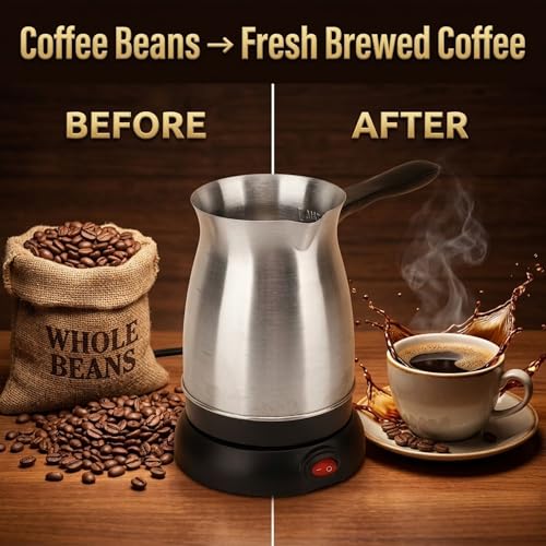 Image of Drumstone-5 𝗬𝗲𝗮𝗿 𝗪𝗮𝗿𝗿𝗮𝗻𝘁𝘆-Electric Coffee Maker Machine for Home Kitchen Compact Coffee Brewing Machine with Glass Carafe Reusable Filter Easy Operation Coffee Maker