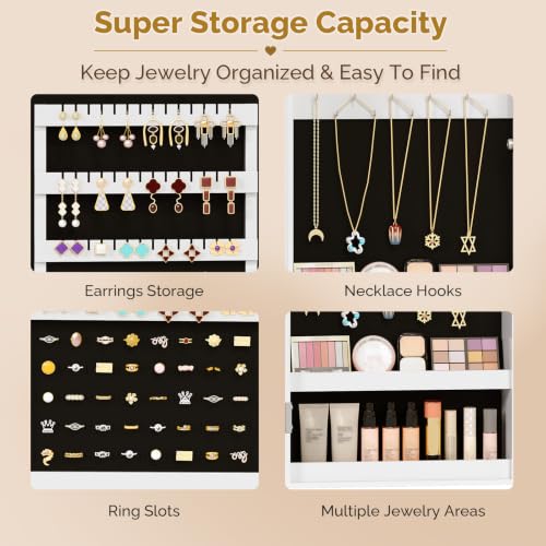 Bonnlo Photo Frame Jewelry Armoire