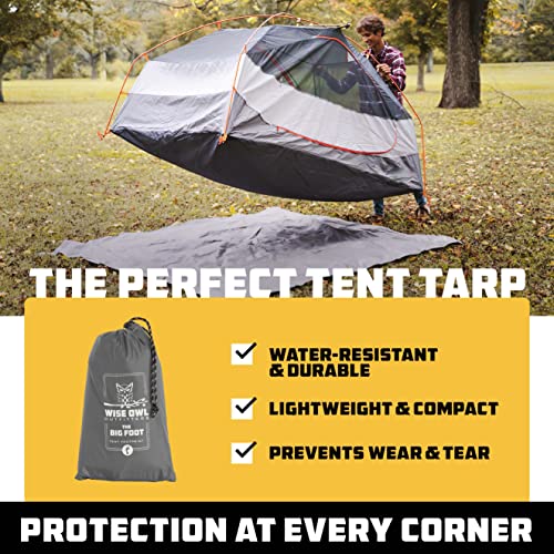 Wise Owl Outfitters Camping Tarp Waterproof - Tent Tarp For Under Tent - Camping Gear Must Haves W/Easy Set Up Including Tent Stakes And Carry Bag - Large Green #TOP2