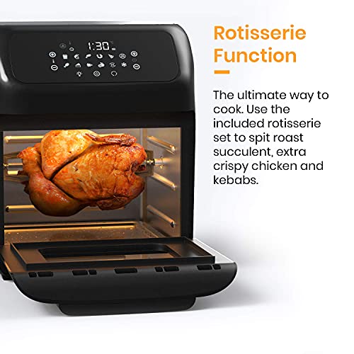 Pro Breeze 12 Quart Air Fryer Oven - Large Air Fryer Toaster Oven with 12 Smart Cooking Modes such as Rotisserie, Food Dehydrator, Bake, Roast, Reheat, Includes 19 Accessories with 3 Rack Levels 4 Pro Breeze 12 Quart Air Fryer Oven - Large Air Fryer Toaster Oven with 12 Smart Cooking Modes such as Rotisserie, Food Dehydrator, Bake, Roast, Reheat, Includes 19 Accessories with 3 Rack Levels - Image 2