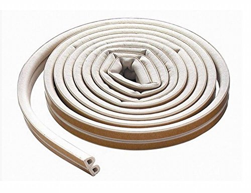 M-D 63628 17' White Extreme Temperature D-Profile Weather Stripping