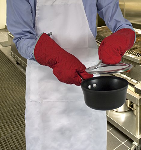 Nouvelle Legende NL-FRM-RED-2 Flame Retardant Kitchen And Bbq Heavy Duty Burn Protection Quilted Mitt thumb #4