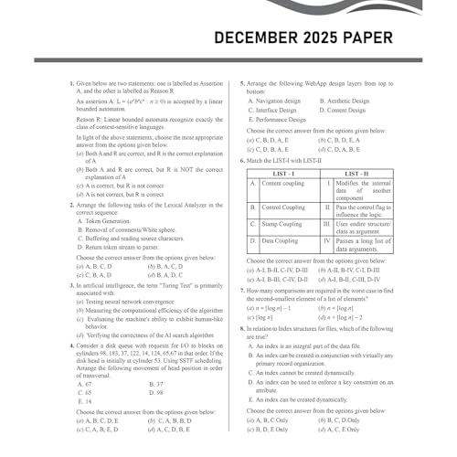 Image of PW UGC-NET Computer Science PYQ 12 Years (2014-December 2025)| Chapterwise & Yearwise Previous Year Solved Papers For Phd Entrance, SET, GATE & Teaching Requirements Exams