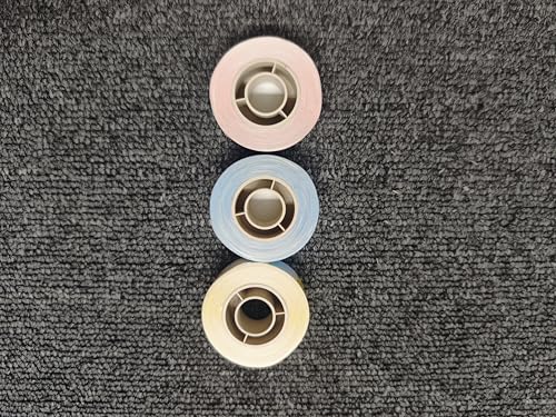 InkWon D110/D11S 熱転写プリンター用 耐水・耐油サーマルラベル紙,ピンク ブルー イエロー15*40mm