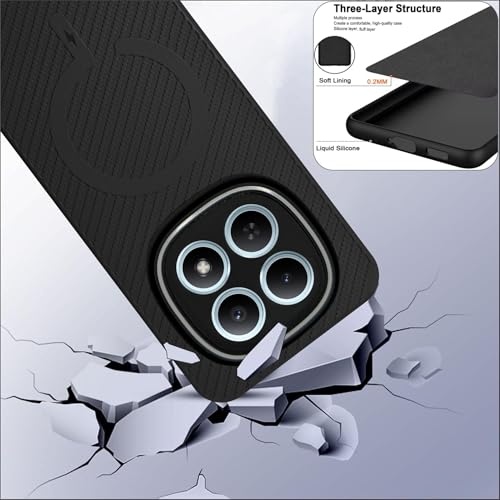 Image of SBMS Back Cover for Redmi Note 15 5G / Poco M8 5G Soft Matte Silicone Cover with Slim Fit | Mag-Safe Logo (Not Mag-Safe Compatible) | Shockproof | Camera Protection Bumper Case for Poco M8 5G (Black)