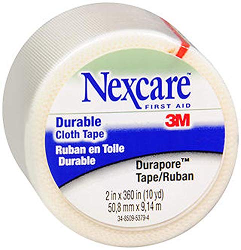 Nexcare Durapore Durable Cloth Tape 2 Inches X 10 Yards - 6 ct, Pack of 2
