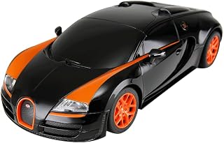 53900 1/18 Bugatti RC Car - Officially Licensed Bugatti Veyron Remote Control Car for Play and Display - Ideal Gift for Kids - Black