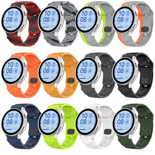 Image of WRIGSS Silicone Strap Compatible with Samsung Galaxy Watch 7 6 5 4 FE - No Gap Football Texture Band, Soft & Durable Replacement Wristband for 40mm 44mm Standard & Classic Models - Men & Women