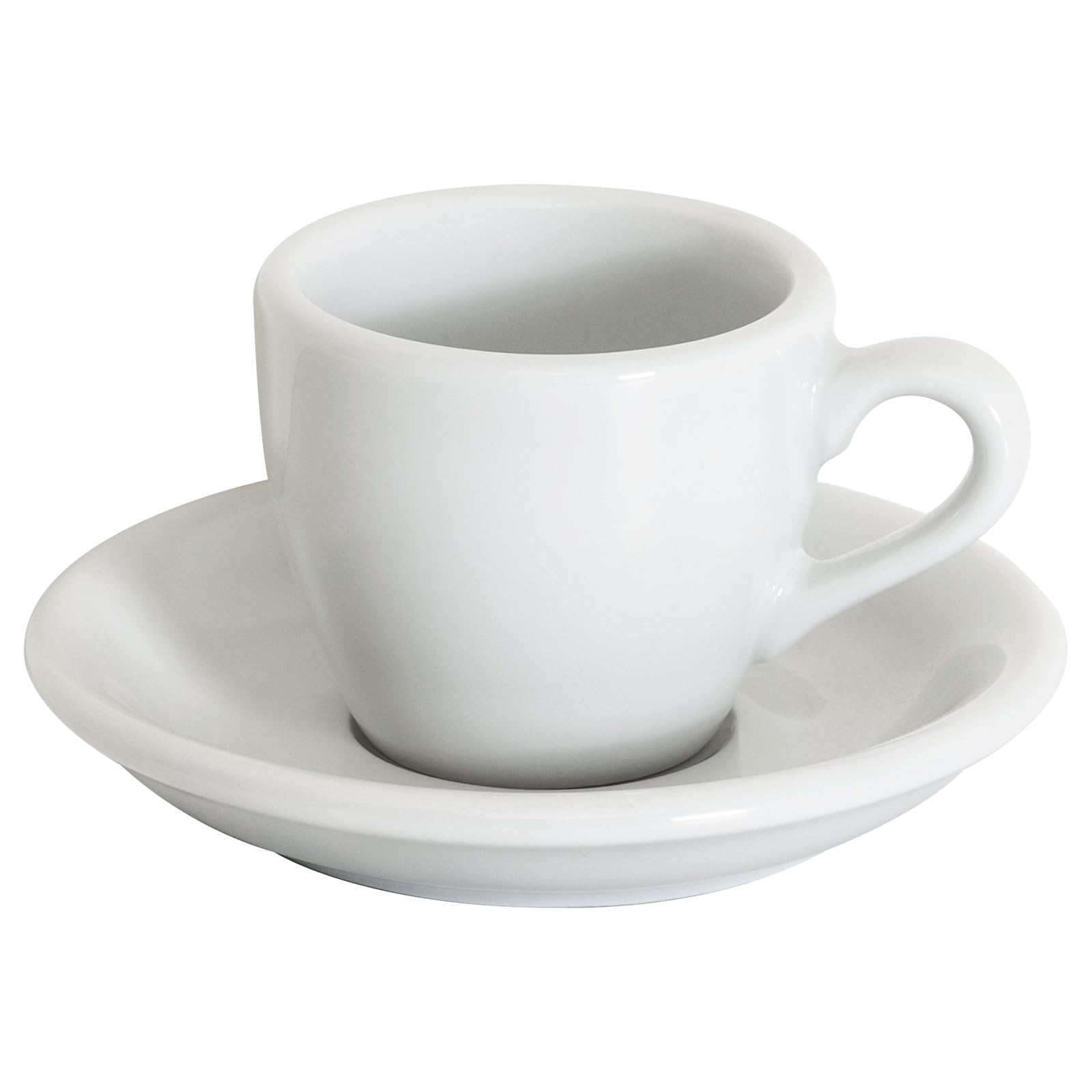 Loveramics Espresso Cup with Saucer, Ceramic Espresso Shot Cup Saucer Set, small Demitasse Cup for Espresso 80ml 2.7Oz (White)