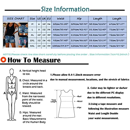 Jean Femme Taille Haute - Jean Adolescent Filles Stretch Sport Jean Oversize Coupe Droite Mini Short en Jean Short en Jean Tendance - Image 8