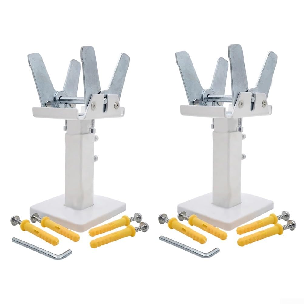 Kit de patas de radiador de acero ajustables, soportes de soporte de montaje en suelo para radiadores, patas blancas y plateadas, perfectas para sistemas de calefacción del hogar, fácil instalación