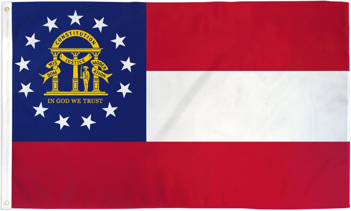 Georgia State Flag - 3x5ft Premium Polyester Printed Flag