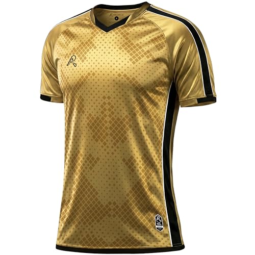 Arcarius Men's Pro Soccer Jersey Gold/Black Large