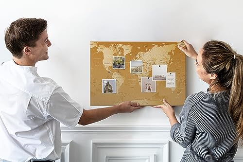 Tableau mural polyvalent liège et bois pour l'affichage de vos notes