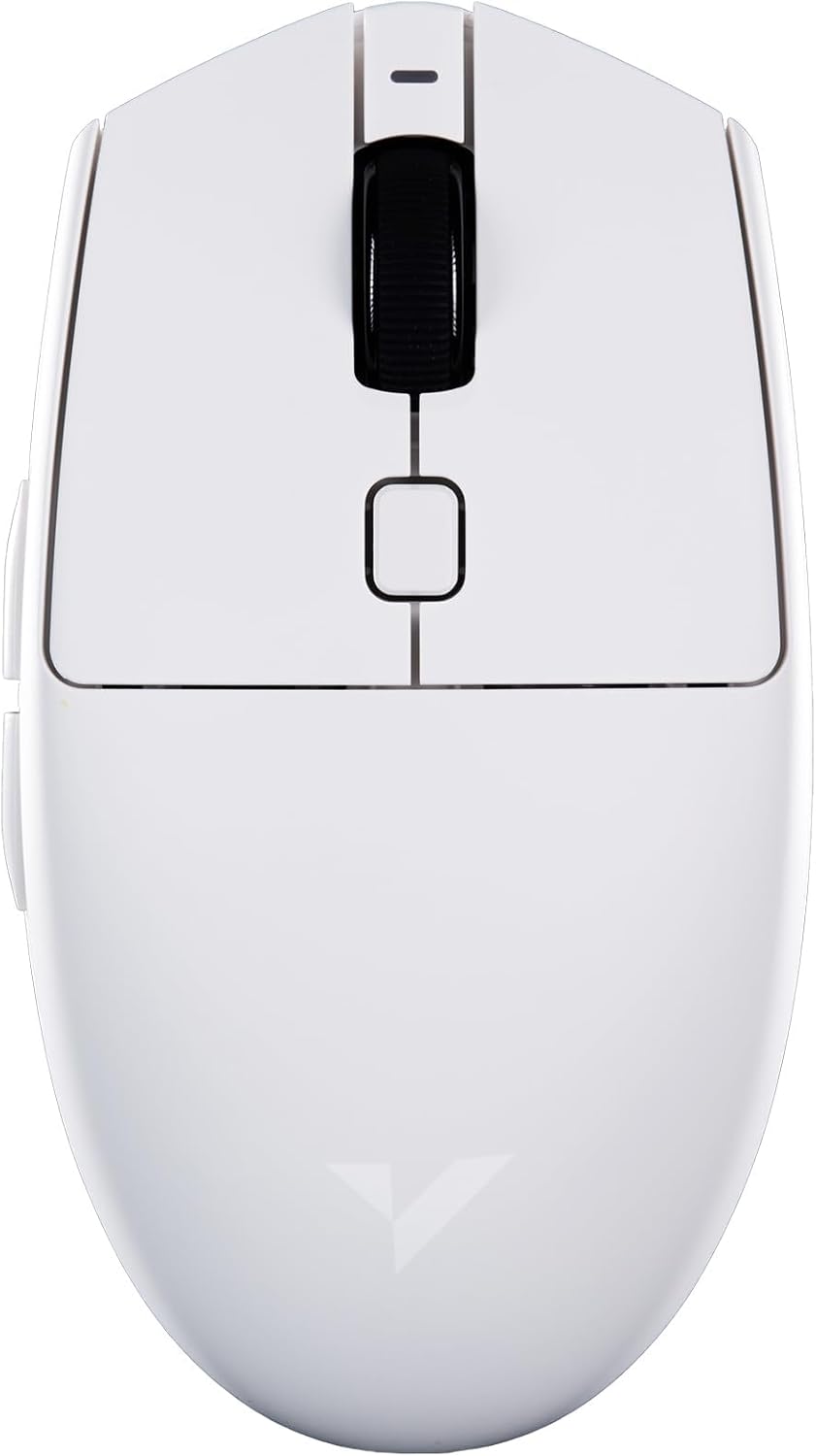 VXE V3 Pro Lightweight Wireless Gaming Mouse, PAW3395 SE Sensor, 18000 DPI, 6 Programmable Buttons, 300h Battery,1k Polling Rate, Compatible with PC, Mac (V3 Pro, White)