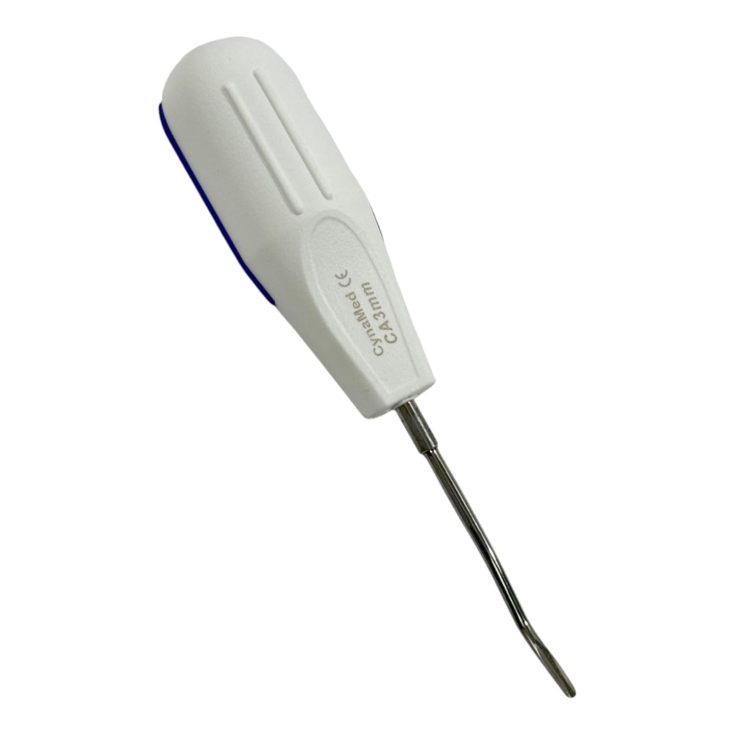 White Plastic Handle Dental Luxating Elevators, 1mm, 2mm, 3mm, 5mm Tip Sizes | Set of 8pcs Tooth Extracton Elevator Hand-Tools