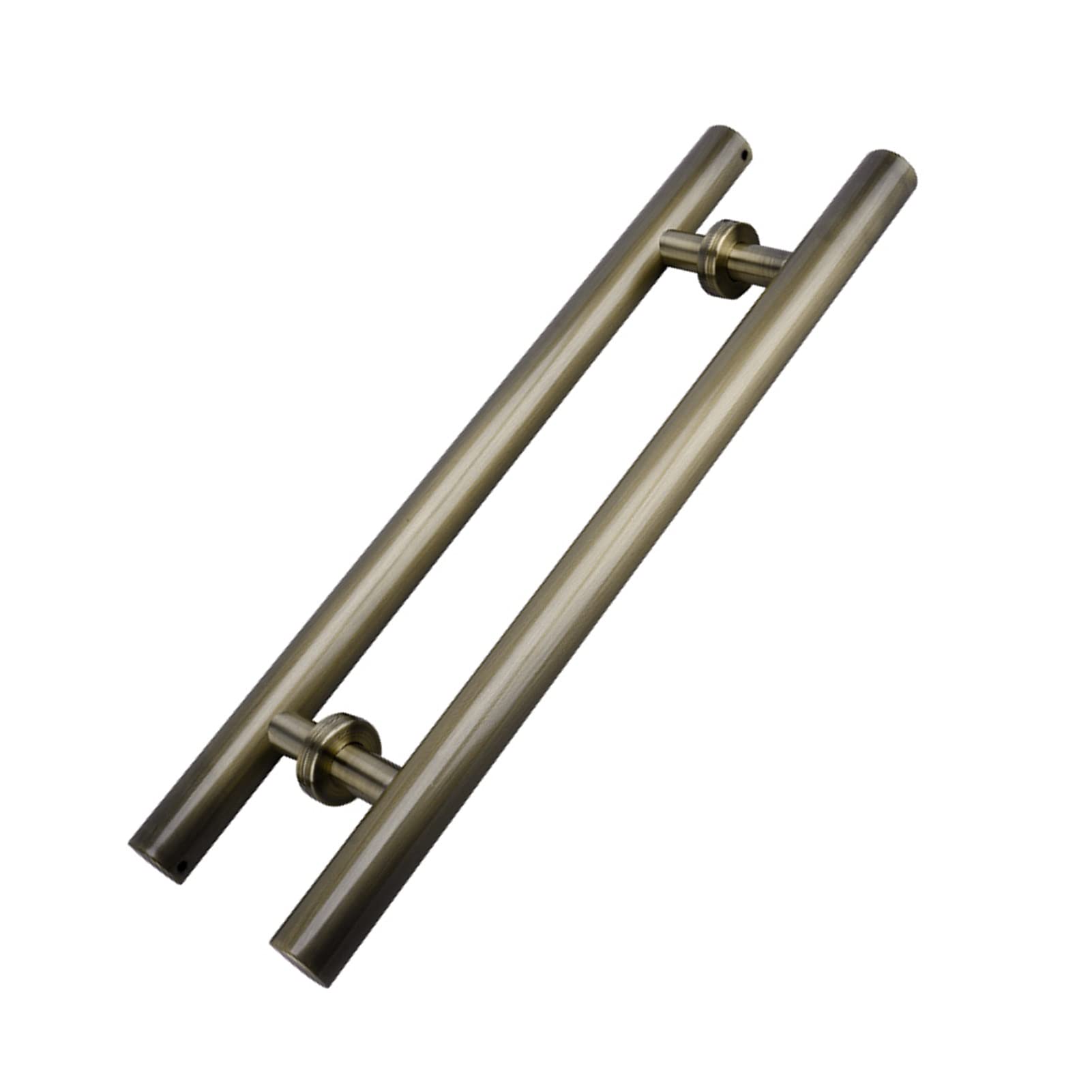 GYRAZXS H Shape Sliding Barn Door Handle Set Double Sided Classic Round Handle Easy to Install Bronze 150cm(59")*110cm