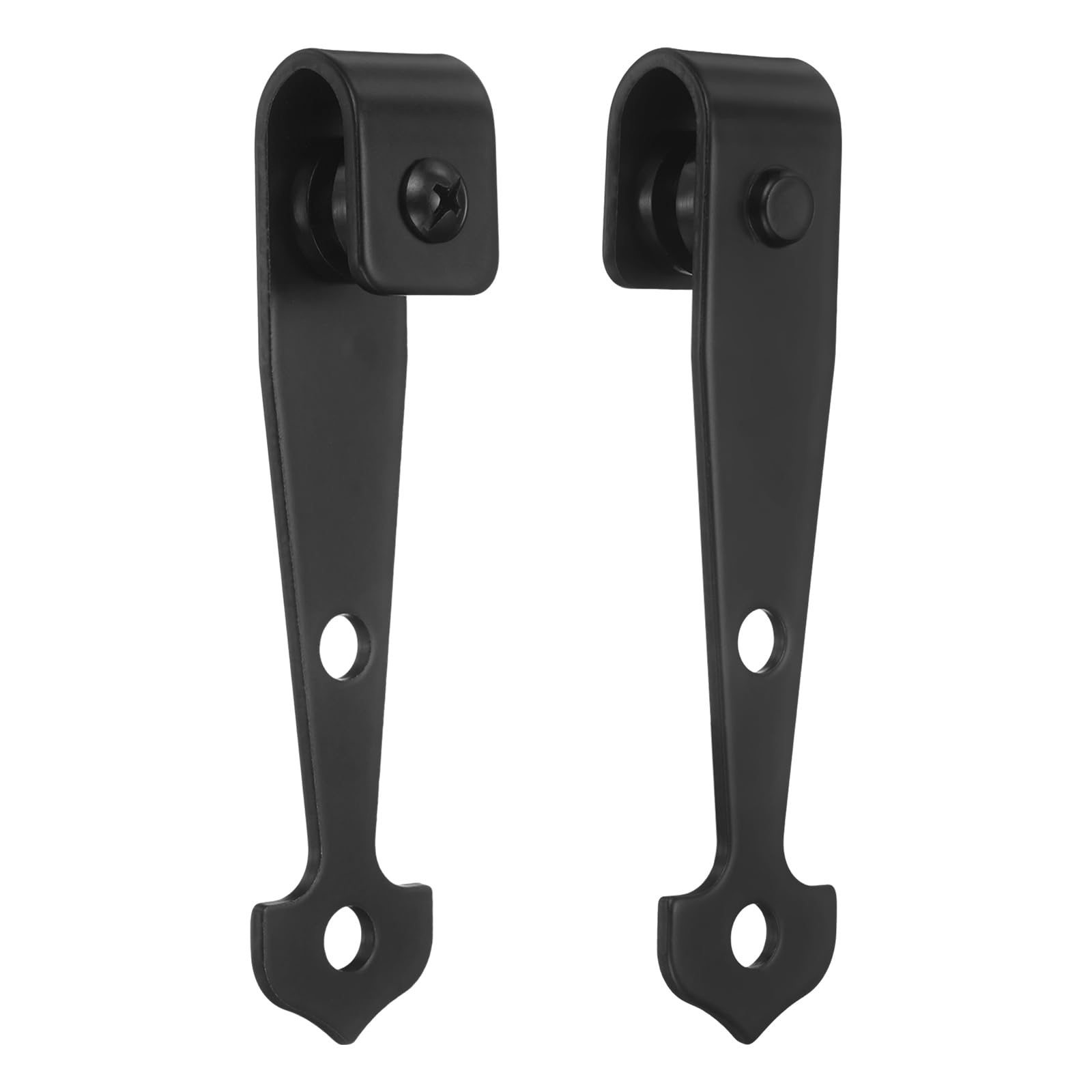 sourcing map 2Pcs Sliding Barn Door Hardware Hanger, Mini Sliding Door Hardware for TV Stands Wardrobe Small Cabinets (107x25mm, Crown Shape)