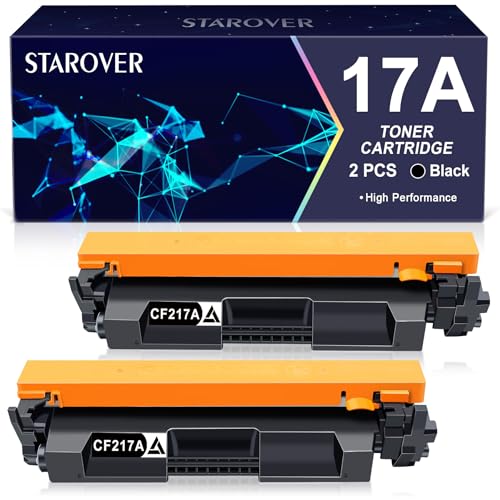 STAROVER CF217A 17A Cartucho de Tóner Compatible para HP 17A CF217A para HP LaserJet Pro M102A M102W MFP M130FW MFP M130NW MFP M130FN MFP M130A Impresora (Negro, Paquete de 2)