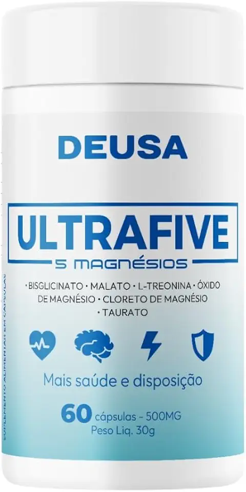 Magnésio 5 em 1 Premium | Alta Concentração | Liberação Prolongada | Fórmula Completa para Bem-Estar Diário