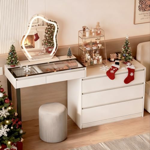 BROTTAR Vanity Dressing Tables with LED Mirror, Vanity Table