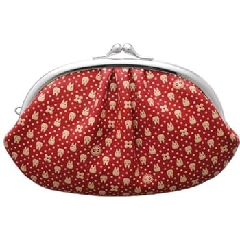 新品　未使用　となりのトトロ　印伝　印傳屋　コラボ　親子がま口財布　赤 Amazon | となりのトトロ 伝統印伝シリーズ 1.親子がま口