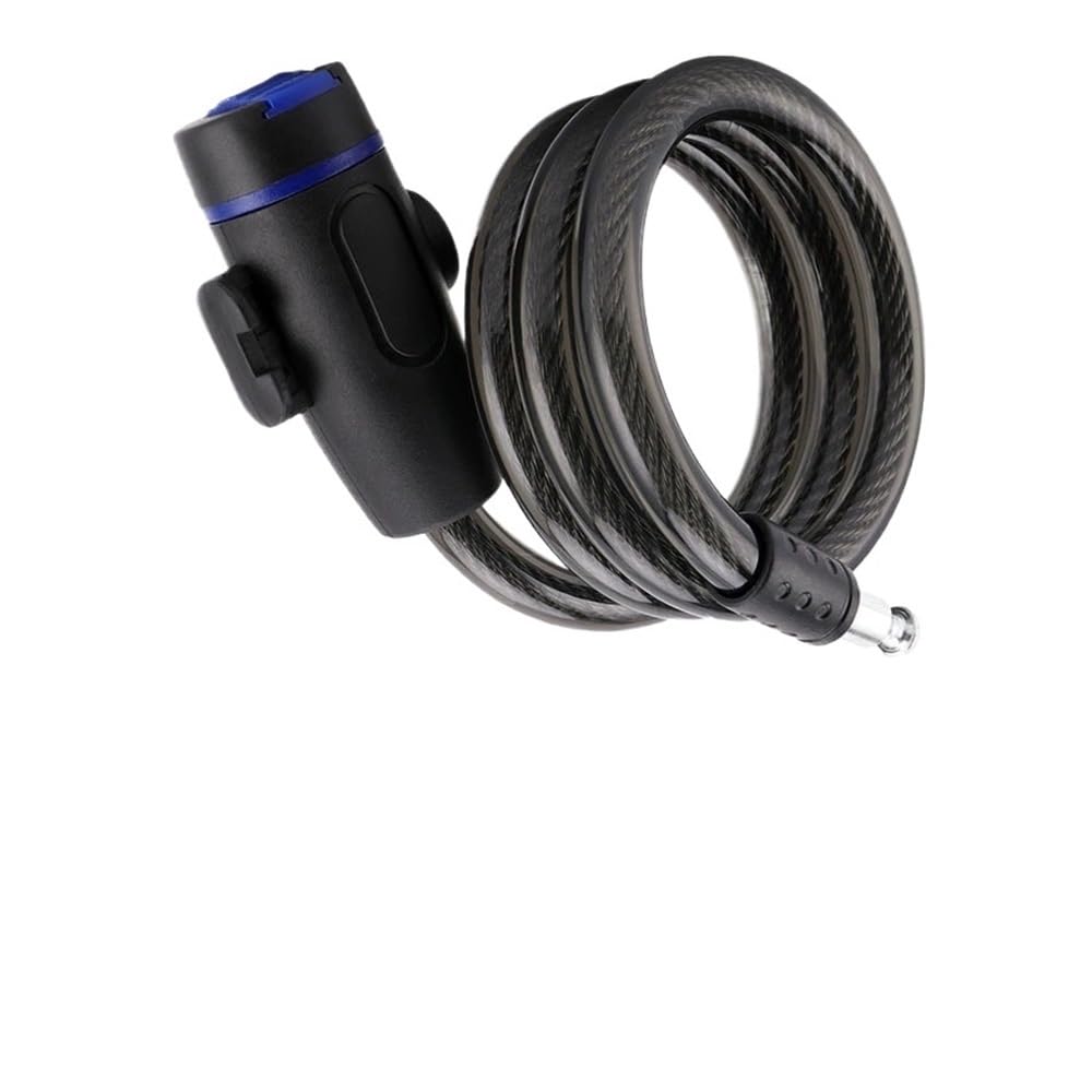 Giveduno 0.7Cm With Rack Bicycle Lock, Bicycle Lock Weather With 2 Keys Motorcycle Scooter
