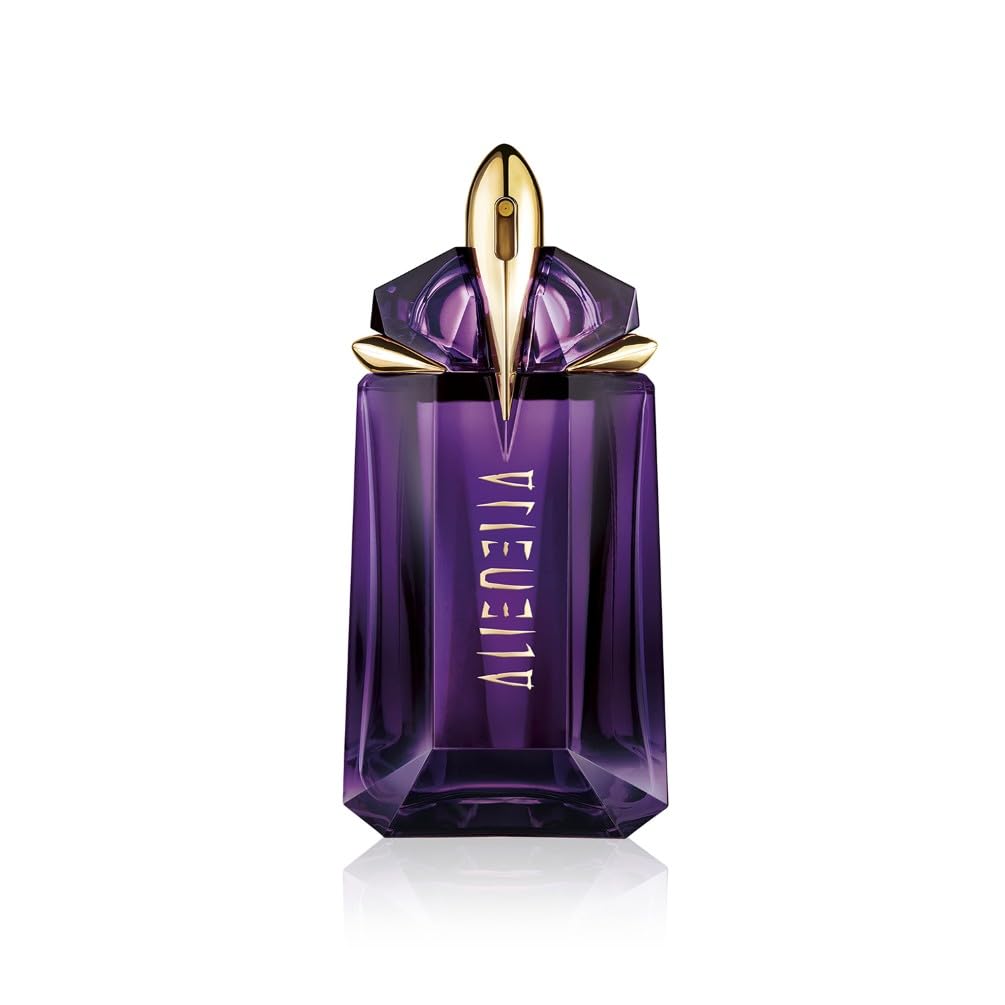 MuglerAlien Eau de Parfum for Women, Ambery Woody Floral Fragrance, featuring Jasmine Sambac, Cashmeran Wood, White Amber, Powerful, Sensual, Radiant Scent, Long-Lasting Refillable Perfume