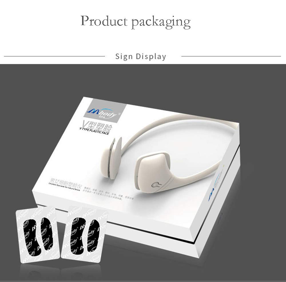 Face-Lift Beauty Instrument, 3D Face-Lift Beauty Instrument Smart V Face Rassodante Skin 3 modalità con USB di ricarica portatile,White