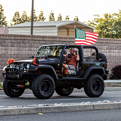 Azcover American Flag 12X18 Inch Boat Flag For Outside Made In Usa Heavy Duty Nylon American Flags For Outdoor With Embroidered Stars Sewn Stipes And Brass Grommets All Weather Lasting United States Flag #TOP7