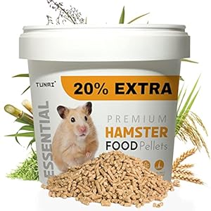 Tunai Hamster Food |500g+20% Extra| Fortified with DHA Omega 3&6 and Vitamins, Cane Molasses, Sun Curated Alfalfa Meal, Flax Seeds and Ground Rice, Oats