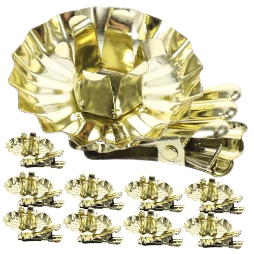 Gatuida Pinzas para Candelabros Navideños Set de 10 Hierro Forjado Clip de Portavelas para Árbol de Navidad Decoración de Fiestas Base de Vela Resistente Artículo para Celebraciones