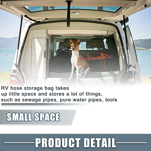 Image of RV Sewer Hose Storage Bag Waterproof RV Hose Storage Bag Organizer RV Accessories Bag Camper for Utility Bag Black