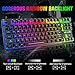 Wireless Keyboard and Mouse, 87 Key Rainbow LED Wireless Keyboard and Mouse Set, keyboards, mice & input devices, Mechanical Feel Rechargeable 3800mAh Battery RGB Mute Mice, for PC Mac Windows-Black Wireless Keyboard and Mouse, 87 Key Rainbow LED Wireless Keyboard and Mouse Set, keyboards, mice & input devices, Mechanical Feel Rechargeable 3800mAh Battery RGB Mute Mice, for PC Mac Windows-Black