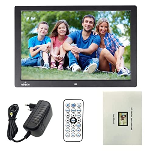 Miracle digital 17 inch(43.18 cm) Hi-Def Digital Photo Frame Resolution 1280 * 800 | Support SD Card USB,Mini USB | inBuilt 8GB Memory, 2GB RAM | Remote Table Top/Wall Mountable