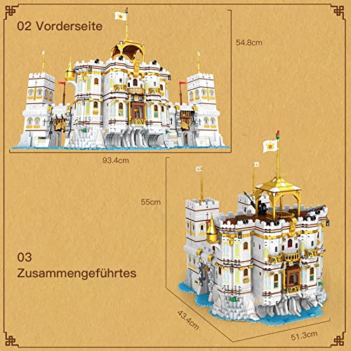 Royal Burg Castle Haus Bausteine, Häuser Modular Buildings, Modell Bausatz Blocks Spielzeug für Kinder und Erwachsene… – Bild 4